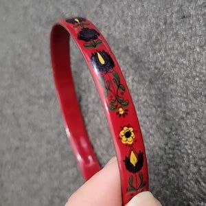 Vintage 70s Laurana Italy red bracelet.